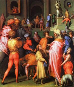 Jacopo Da Pontormo : Joseph being Sold to Potiphar